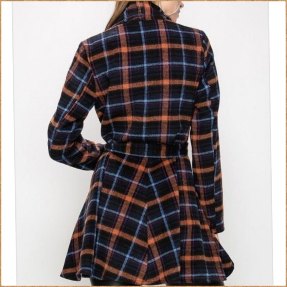 🍁SHAWL COLLAR DRAPE OPEN COAT WITH BELT - Picture 2 of 5